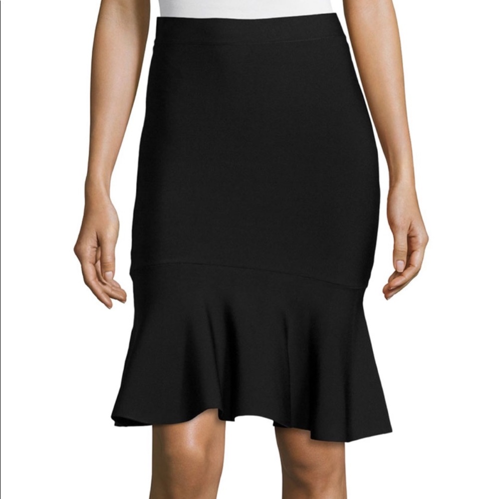 BCBG Black Ruffle Skirt